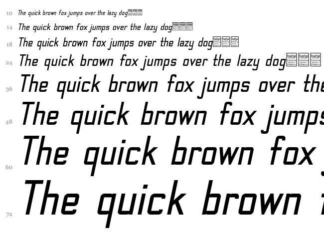 The Matic font waterfall